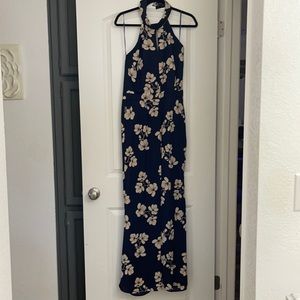 Floral halter Romper with pockets